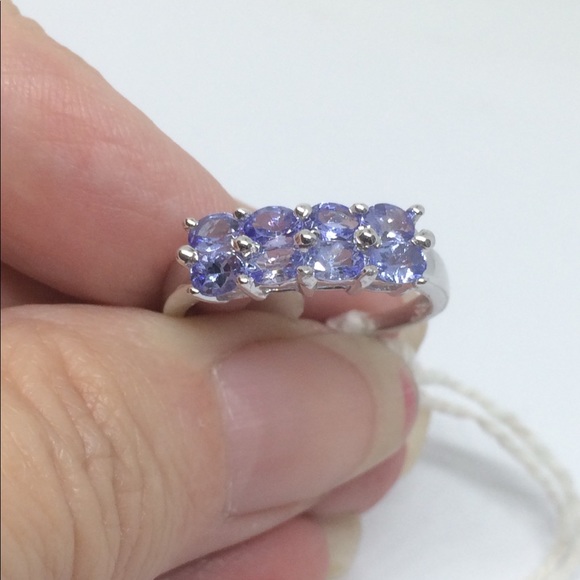 ❤️💯% REAL STERLING SILVER TANZANITE RING😍😍 - Picture 6 of 8